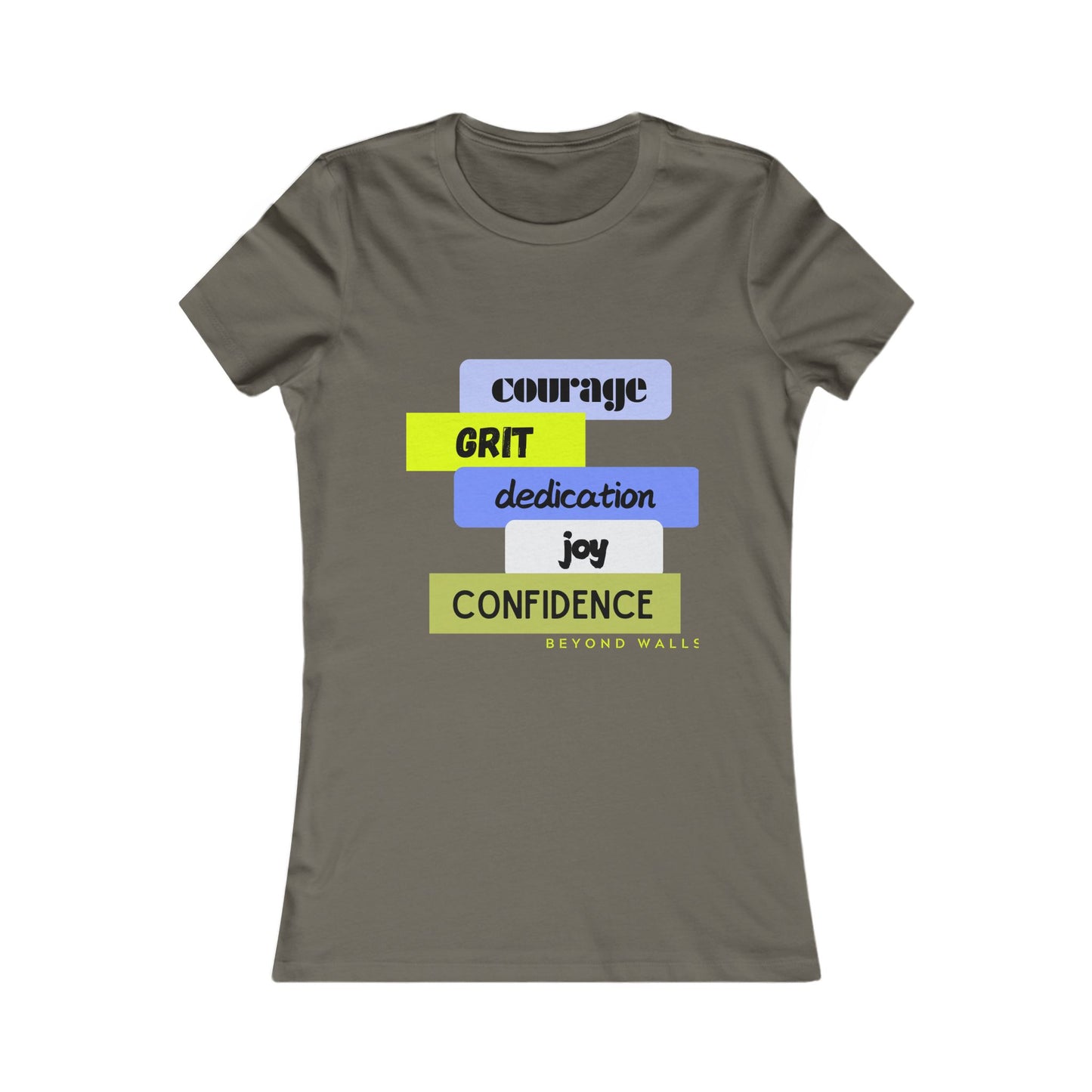 Beyond Walls Motivational Words Women's Fitted Tee