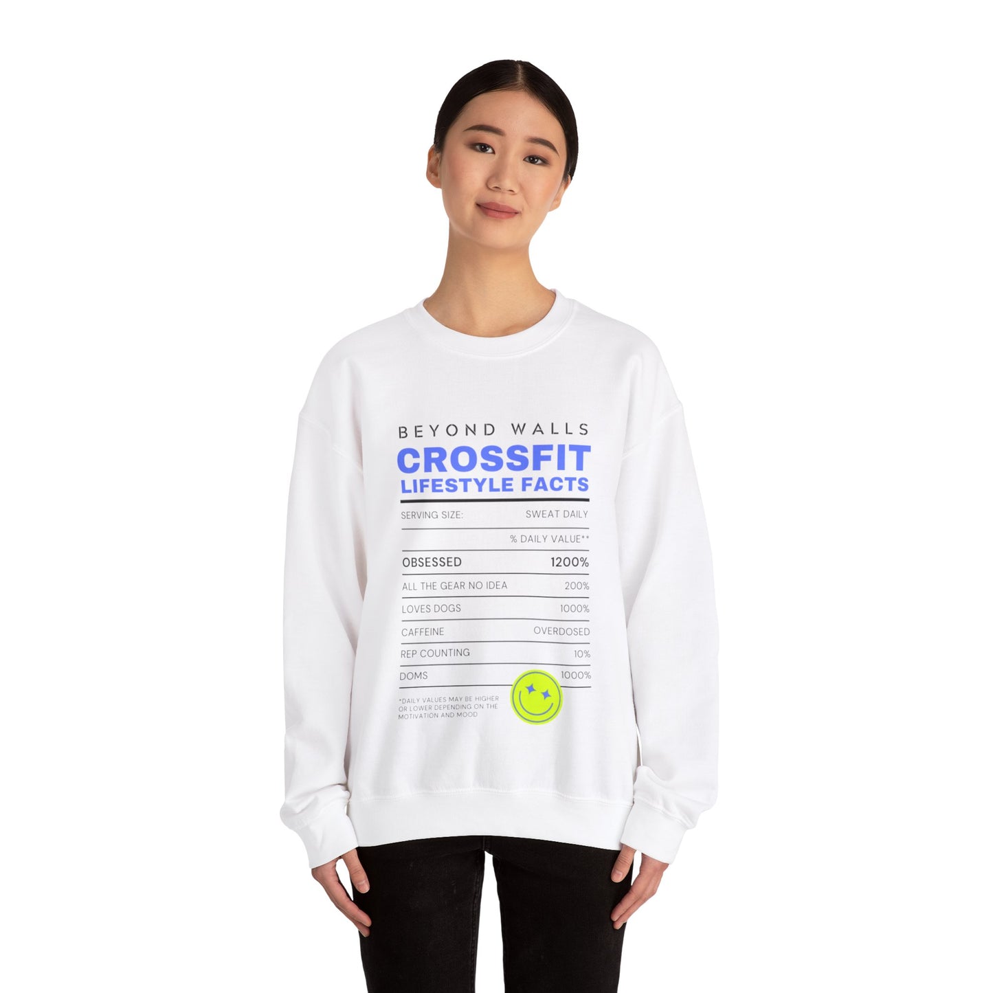 Beyond Walls Nutrition Facts Crewneck Sweatshirt