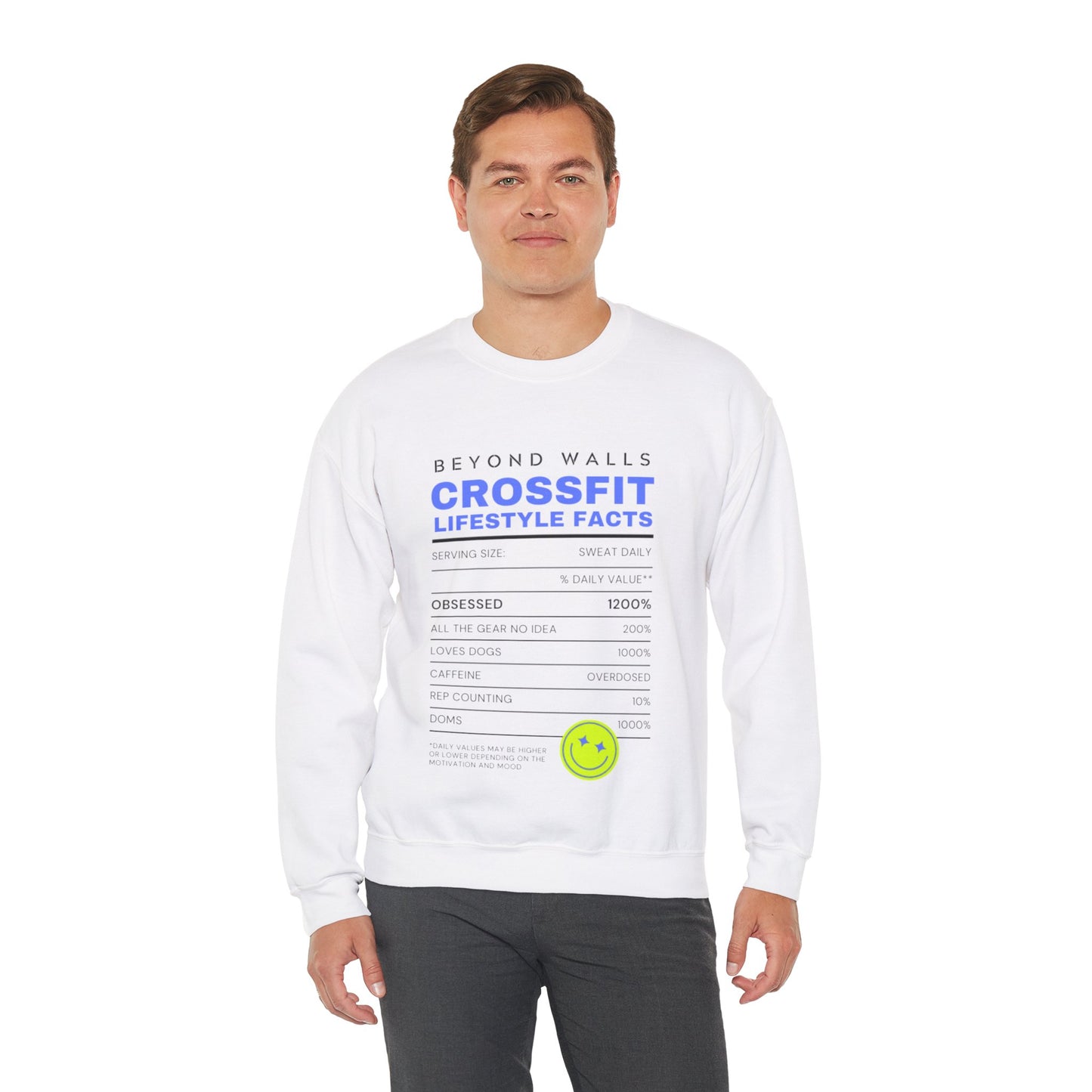 Beyond Walls Nutrition Facts Crewneck Sweatshirt