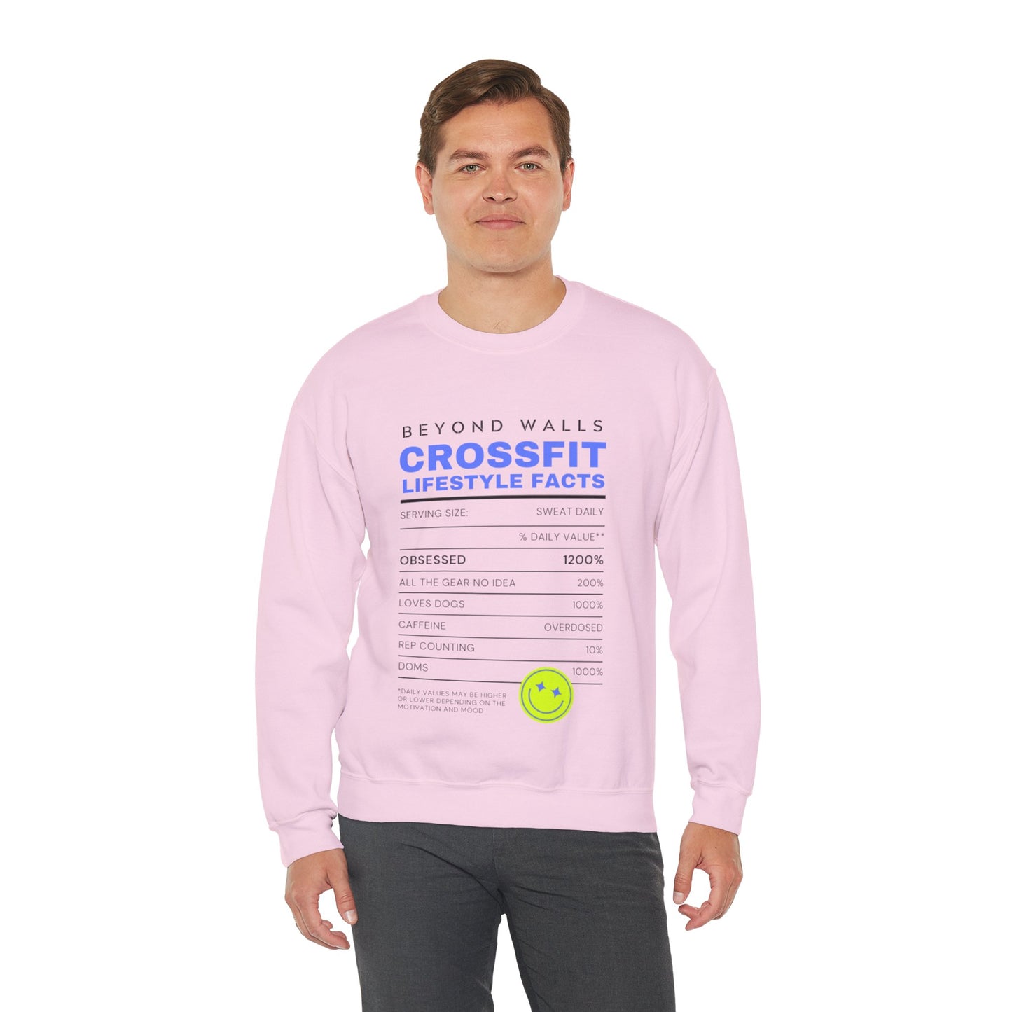 Beyond Walls Nutrition Facts Crewneck Sweatshirt