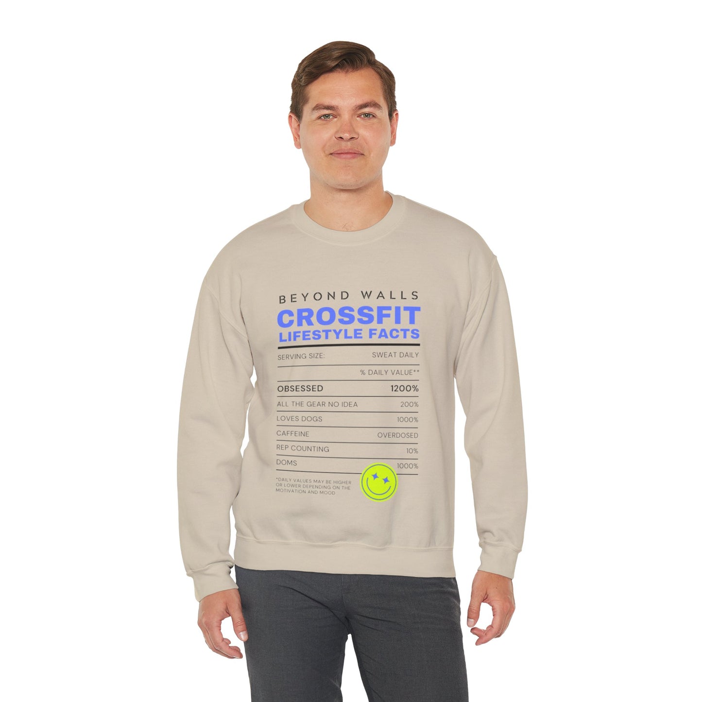 Beyond Walls Nutrition Facts Crewneck Sweatshirt