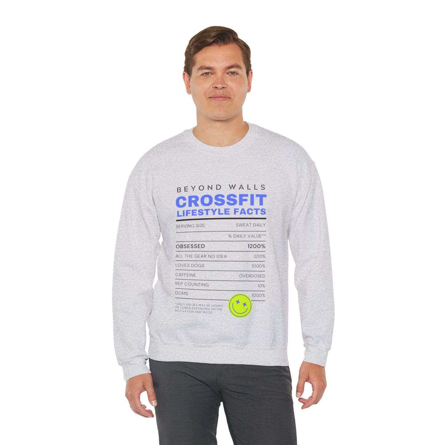 Beyond Walls Nutrition Facts Crewneck Sweatshirt