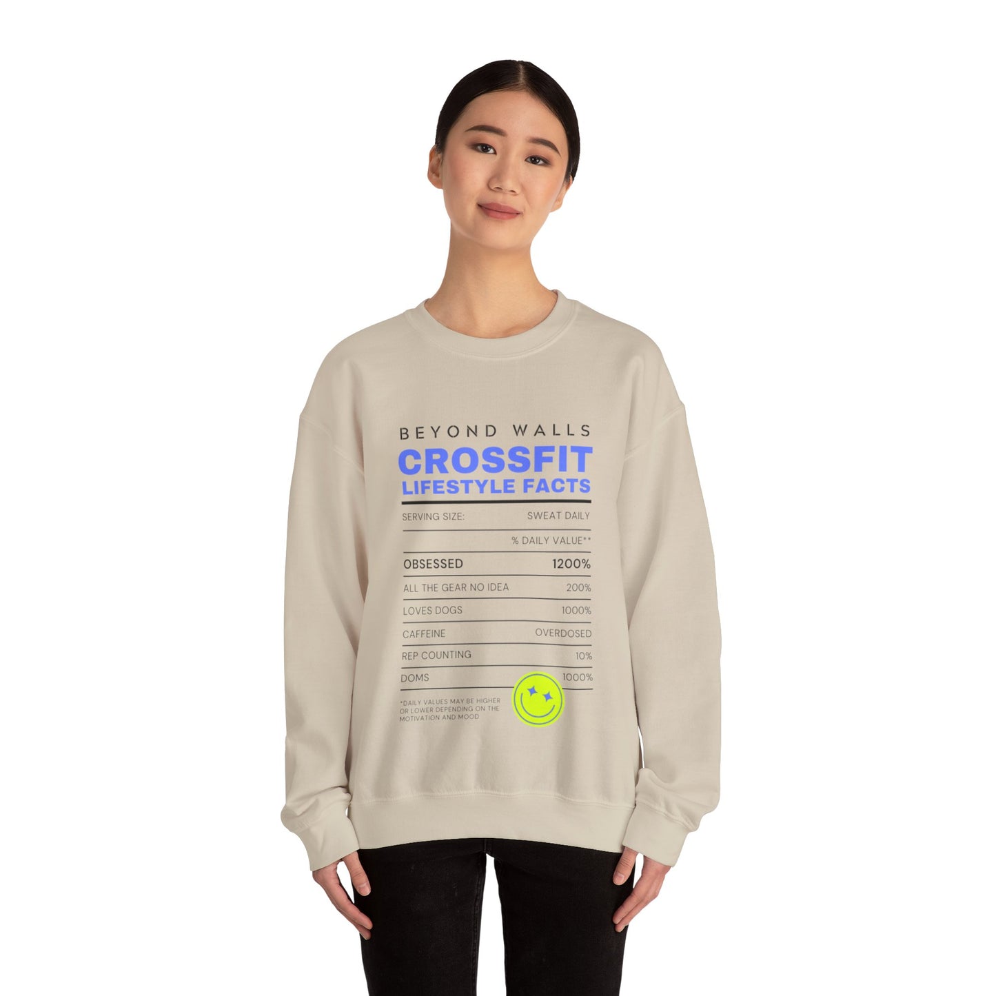 Beyond Walls Nutrition Facts Crewneck Sweatshirt