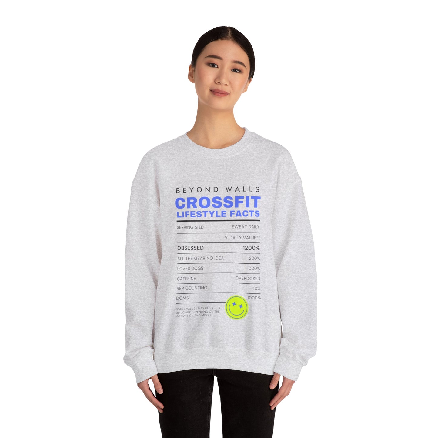 Beyond Walls Nutrition Facts Crewneck Sweatshirt