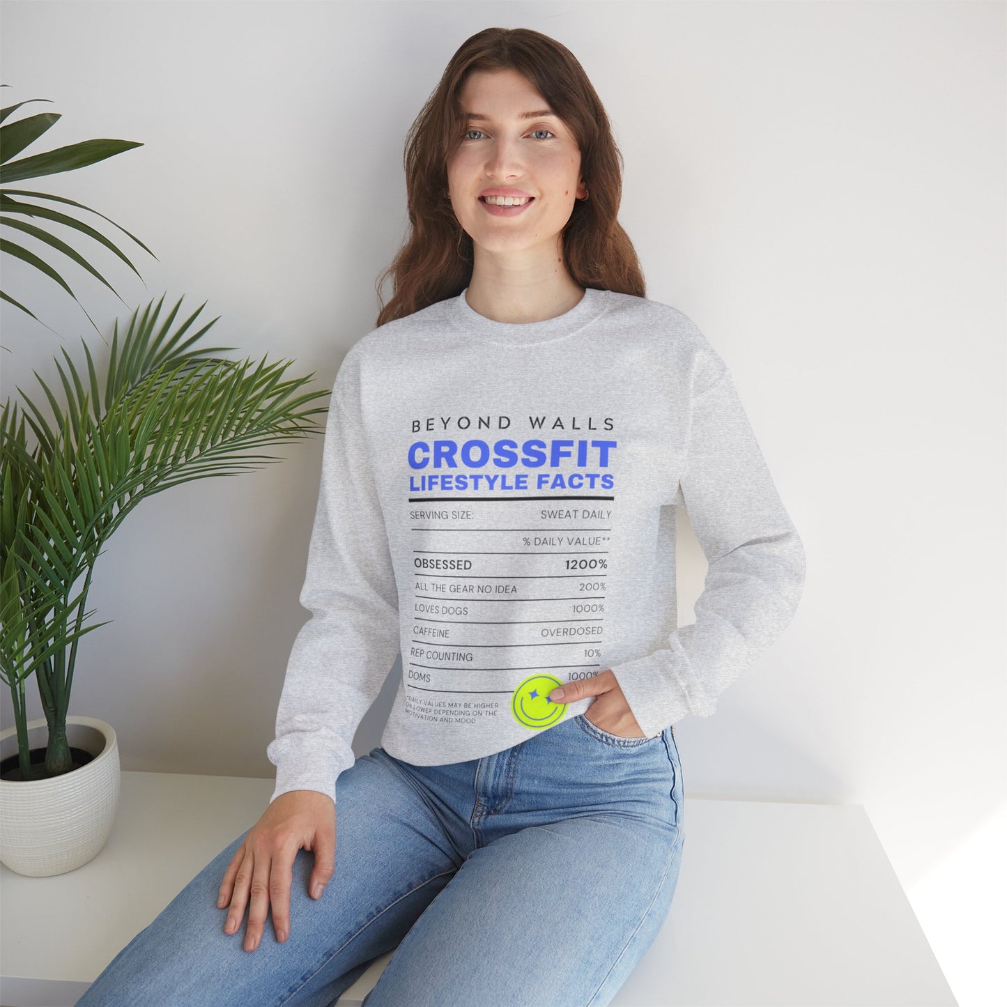 Beyond Walls Nutrition Facts Crewneck Sweatshirt