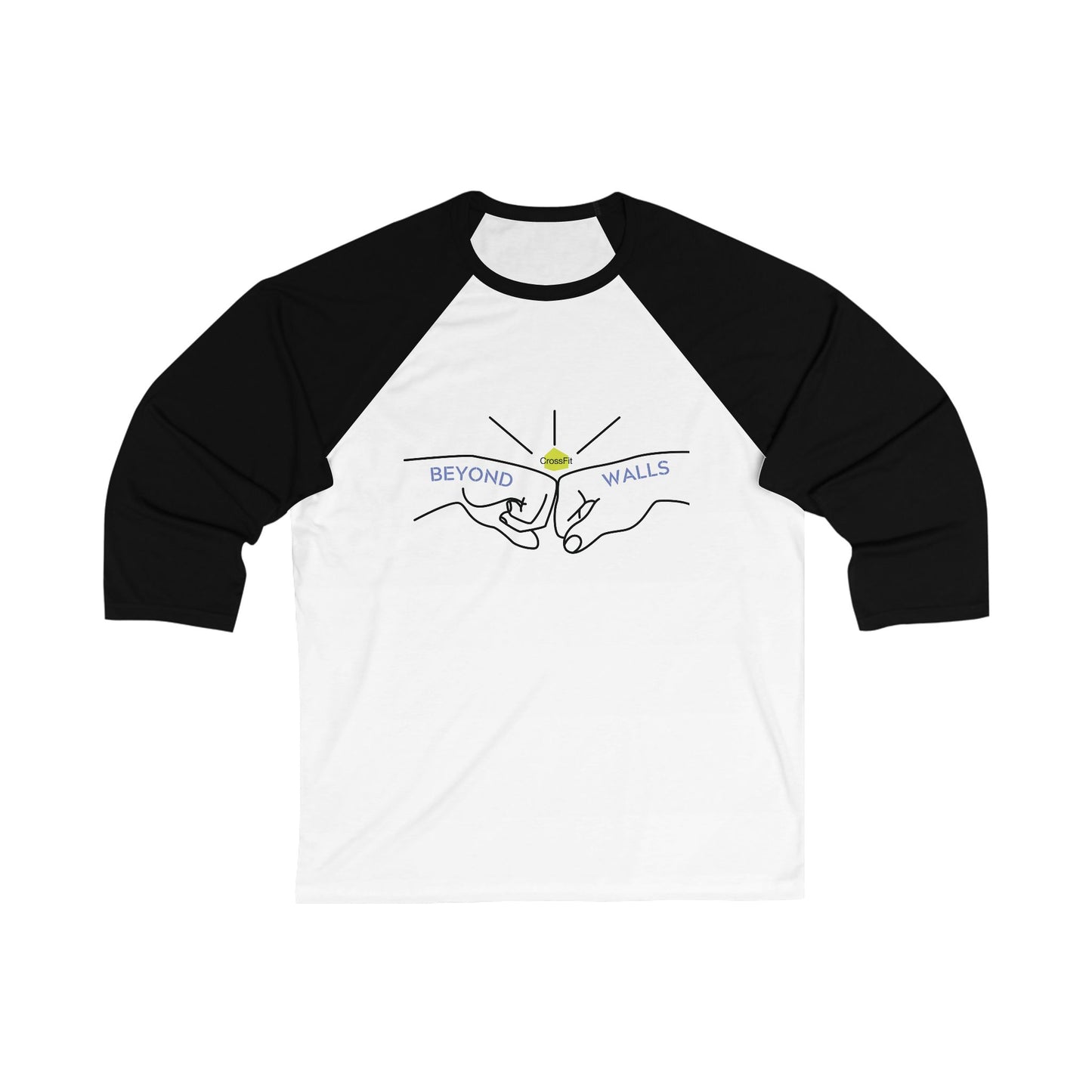 Fist Bump Unisex Quarter Sleeve Baseball Tee