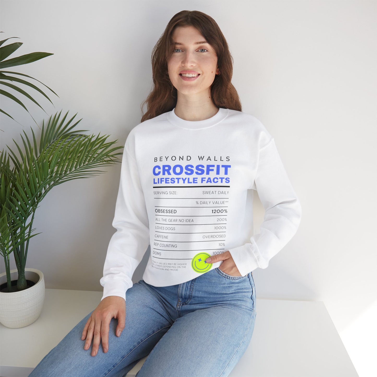 Beyond Walls Nutrition Facts Crewneck Sweatshirt