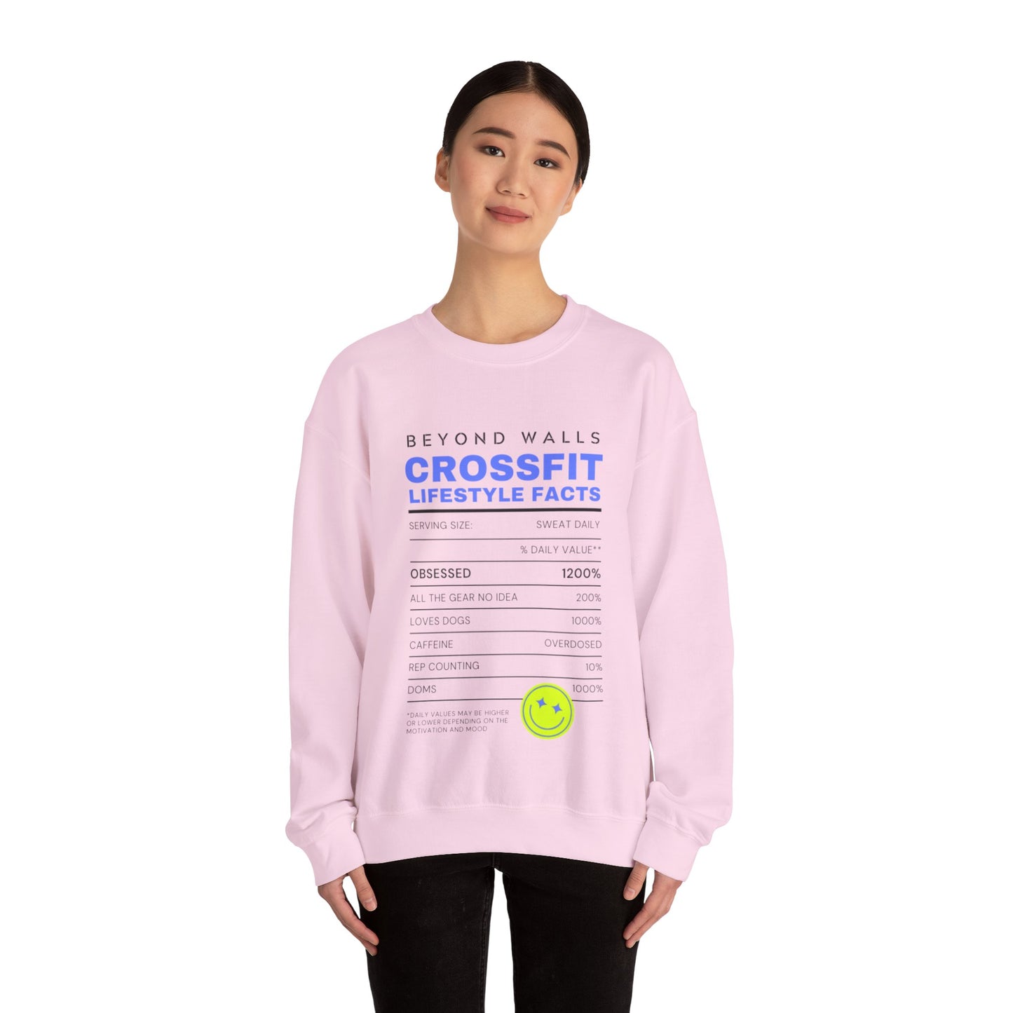 Beyond Walls Nutrition Facts Crewneck Sweatshirt