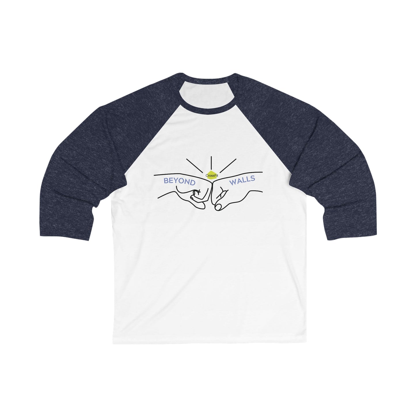 Fist Bump Unisex Quarter Sleeve Baseball Tee